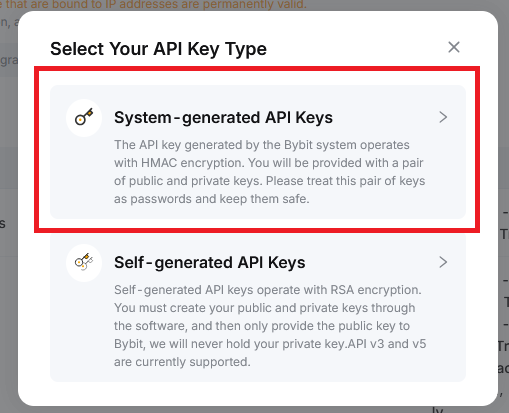 ByBit api key instruction 1